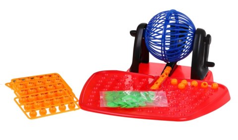 Gra Bingo dla dzieci 4+ Loteria liczbowa + Maszyna losująca z kołowrotkiem + Kule z numerami + Karty Żetony Gra Bingo dla dzieci 4+ Loteria liczbowa + Maszyna losująca z kołowrotkiem + Kule z numerami + Karty Żetony