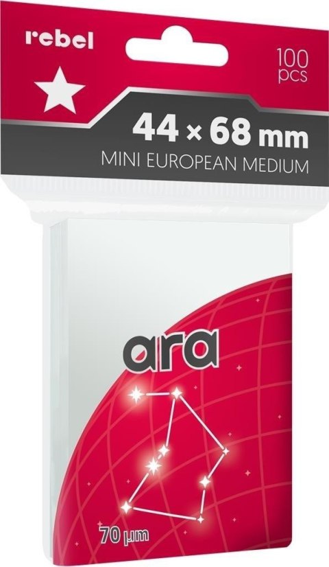 Koszulki na karty 44x68mm Ara 100szt REBEL Koszulki na karty 44x68mm Ara 100szt REBEL