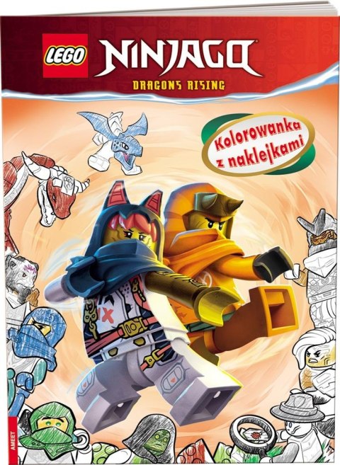 Lego Ninjago Kolorowanka z naklejkami Lego Ninjago Kolorowanka z naklejkami