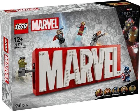 LEGO(R) SUPER HEROES 76313 Logo MARVEL z minifigurk. LEGO(R) SUPER HEROES 76313 Logo MARVEL z minifigurk.