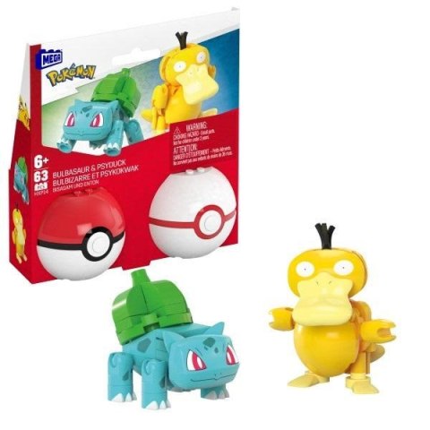 Mega Pokemon Pokeball Bulbasaur i Psyduck HXP14 Mega Pokemon Pokeball Bulbasaur i Psyduck HXP14