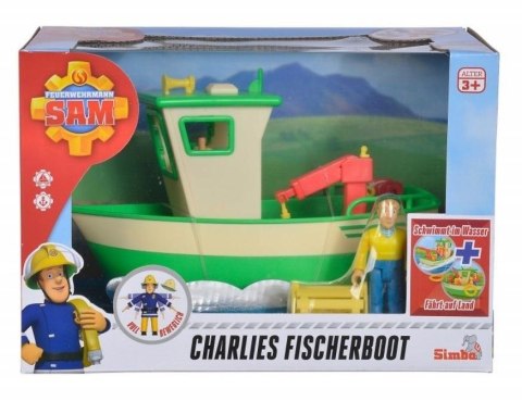 Strażak Sam Łódź rybacka Charliego + figurka Strażak Sam Łódź rybacka Charliego + figurka