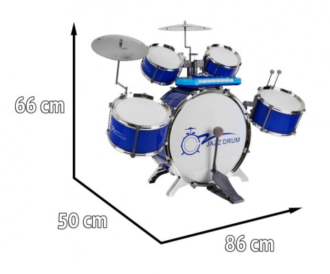 Zestaw muzyczny Perkusja + Keyboard + Mikrofon dla dzieci 3+ niebieski Dźwięki Światła Zestaw muzyczny Perkusja + Keyboard + Mikrofon dla dzieci 3+ niebieski Dźwięki Światła