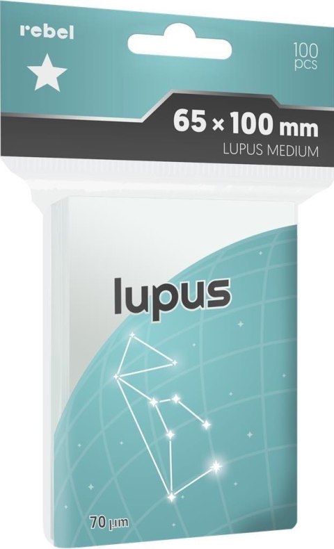 Koszulki na karty 65x100mm Lupus 100szt REBEL Koszulki na karty 65x100mm Lupus 100szt REBEL