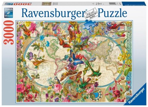 Puzzle 3000 Flora i Fauna. Mapa Świata Puzzle 3000 Flora i Fauna. Mapa Świata