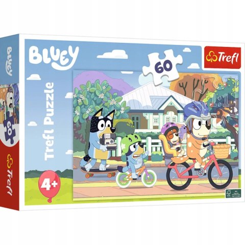 Puzzle Bluey 60 elementów Wesoły Bluey Trefl 17384 Puzzle Bluey 60 elementów Wesoły Bluey Trefl 17384
