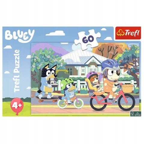 Puzzle Bluey 60 elementów Wesoły Bluey Trefl 17384 Puzzle Bluey 60 elementów Wesoły Bluey Trefl 17384
