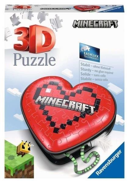 Puzzle 3D 54 Serce Minecraft Puzzle 3D 54 Serce Minecraft