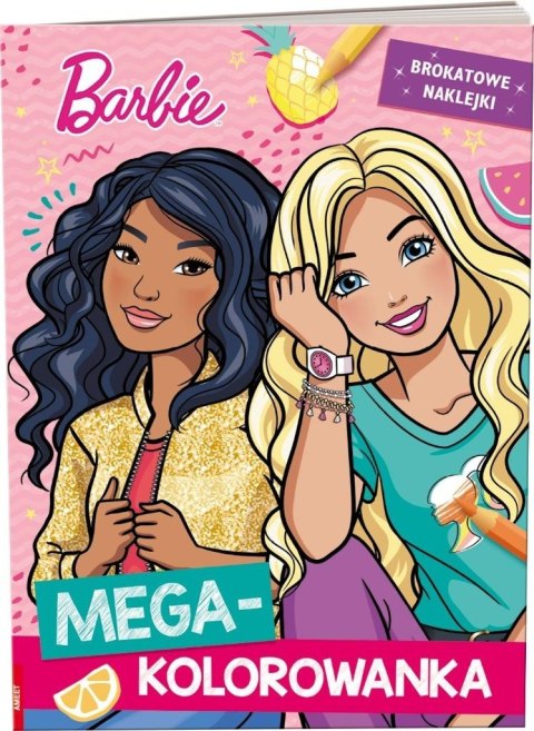 Barbie. Megakolorowanka. Brokatowe naklejki Barbie. Megakolorowanka. Brokatowe naklejki