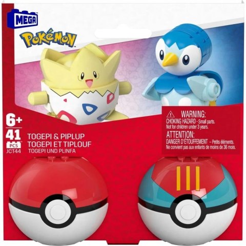 Mega Pokemon Pokeball Togepi i Piplup JCT44 Mega Pokemon Pokeball Togepi i Piplup JCT44