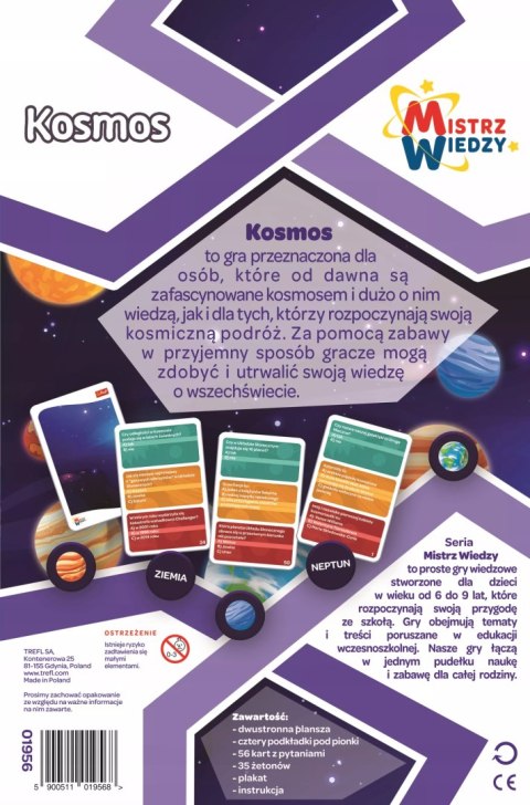 Gra dla dzieci edukacyjna Kosmos Mistrz Wiedzy Trefl 01956 Gra dla dzieci edukacyjna Kosmos Mistrz Wiedzy Trefl 01956