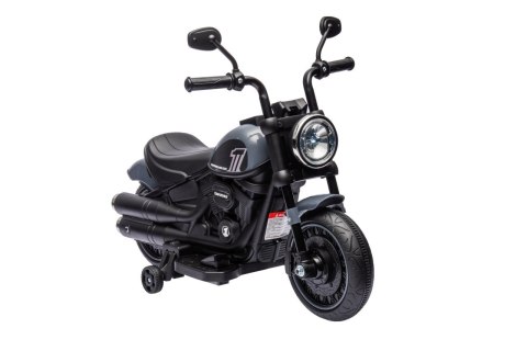 Motorek Chopper FASTER na akumulator dla dzieci Szary + Radio FM + Panel audio + LED