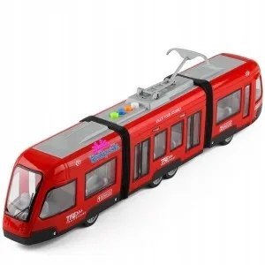 Duży tramwaj dźwięk światła baterie czerwony 930A Duży tramwaj dźwięk światła baterie czerwony 930A