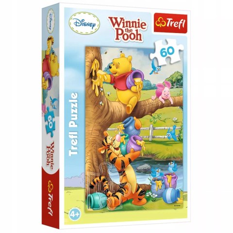 Puzzle Kubuś Puchatek 60 el. Małe co nieco Tygrysek Prosiaczek Trefl 17264 Puzzle Kubuś Puchatek 60 el. Małe co nieco Tygrysek Prosiaczek Trefl 17264