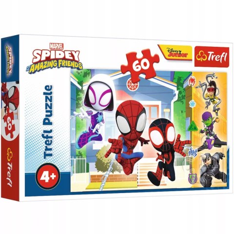 Puzzle Marvel Spiderman 60 el. W świecie Spidey'a Trefl 17371 Puzzle Marvel Spiderman 60 el. W świecie Spidey'a Trefl 17371