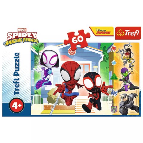 Puzzle Marvel Spiderman 60 el. W świecie Spidey'a Trefl 17371 Puzzle Marvel Spiderman 60 el. W świecie Spidey'a Trefl 17371