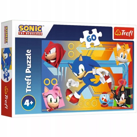 Puzzle Sonic szybki jak błyskawica 60 el. Sonic w akcji Trefl 17387 Puzzle Sonic szybki jak błyskawica 60 el. Sonic w akcji Trefl 17387