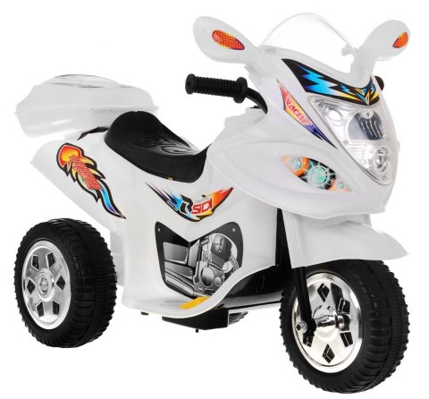 Motorek Trójkołowy BJX-088 elektryczny dla najmłodszych Biały + Dźwięki + Światła Motorek Trójkołowy BJX-088 elektryczny dla najmłodszych Biały + Dźwięki + Światła