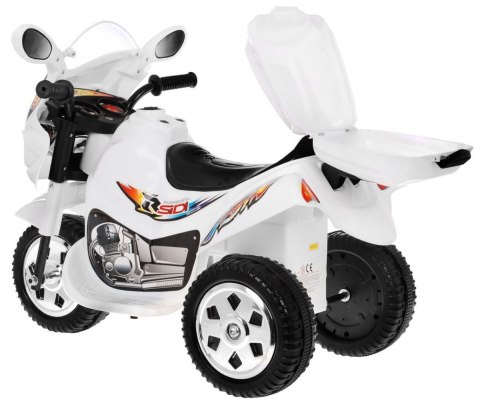 Motorek Trójkołowy BJX-088 elektryczny dla najmłodszych Biały + Dźwięki + Światła Motorek Trójkołowy BJX-088 elektryczny dla najmłodszych Biały + Dźwięki + Światła