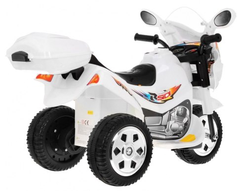 Motorek Trójkołowy BJX-088 elektryczny dla najmłodszych Biały + Dźwięki + Światła Motorek Trójkołowy BJX-088 elektryczny dla najmłodszych Biały + Dźwięki + Światła