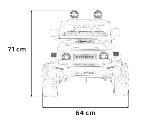 Toyota FJ Cruiser dla dzieci Beżowy + Pilot + Napęd 4x4 + Audio LED + EVA + Wolny Start Toyota FJ Cruiser dla dzieci Beżowy + Pilot + Napęd 4x4 + Audio LED + EVA + Wolny Start