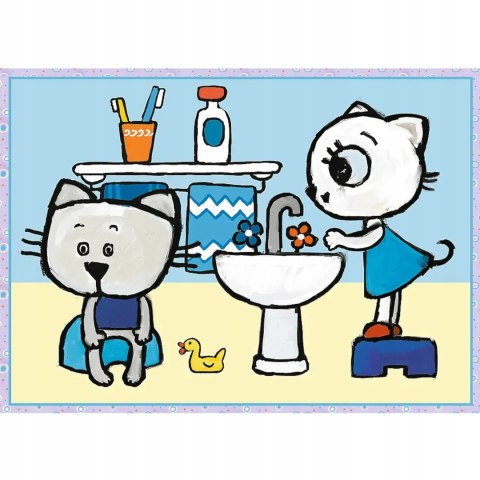 Puzzle Kicia Kocia 4w1 Dzień Kici Koci Trefl 34372 Puzzle Kicia Kocia 4w1 Dzień Kici Koci Trefl 34372