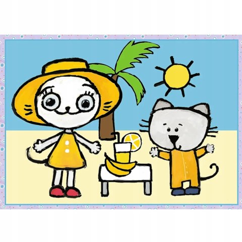 Puzzle Kicia Kocia 4w1 Dzień Kici Koci Trefl 34372 Puzzle Kicia Kocia 4w1 Dzień Kici Koci Trefl 34372
