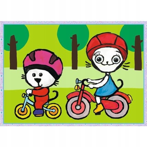 Puzzle Kicia Kocia 4w1 Dzień Kici Koci Trefl 34372 Puzzle Kicia Kocia 4w1 Dzień Kici Koci Trefl 34372