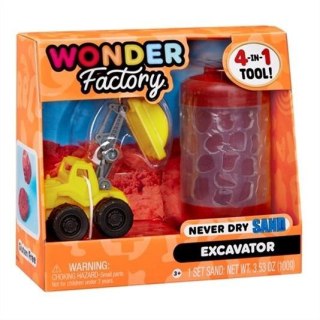 Wonder Factory Never Dry Sand - Red + Excavator
