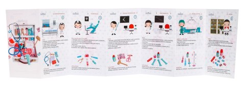 Drewniany zestaw Lekarza dla dzieci 3+ Akcesoria 30 el. Książeczki edukacyjne + Naklejki "Dzielny pacjent" Drewniany zestaw Lekarza dla dzieci 3+ Akcesoria 30 el. Książeczki edukacyjne + Naklejki "Dzielny pacjent"