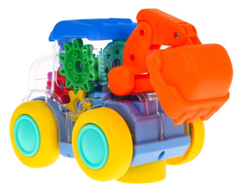 Interaktywna kolorowa Koparka z napędem dla dzieci 3+ Koła zębate + ruchoma łyżka Interaktywna kolorowa Koparka z napędem dla dzieci 3+ Koła zębate + ruchoma łyżka