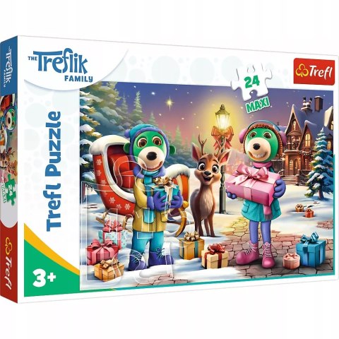 Puzzle 24 Maxi 24 el. Rodzina Treflików Zimowy czas z Treflikami 14360 Puzzle 24 Maxi 24 el. Rodzina Treflików Zimowy czas z Treflikami 14360