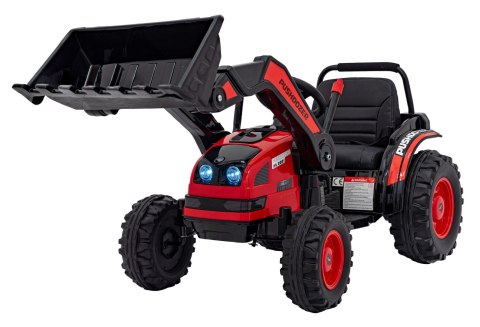 Koparka Traktor na akumulator dla dzieci Czerwony + Ruchome Ramię Łyżka + Pilot + Wolny Start + Radio FM + LED Koparka Traktor na akumulator dla dzieci Czerwony + Ruchome Ramię Łyżka + Pilot + Wolny Start + Radio FM + LED