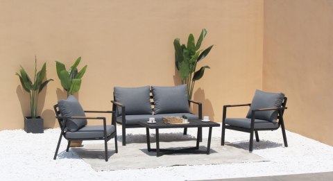 Meble Ogrodowe Aluminiowe Sofa + Dwa Fotele + Stolik Meble Ogrodowe Aluminiowe Sofa + Dwa Fotele + Stolik