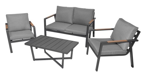 Meble Ogrodowe Aluminiowe Sofa + Dwa Fotele + Stolik Meble Ogrodowe Aluminiowe Sofa + Dwa Fotele + Stolik