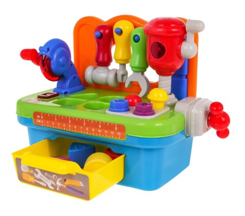 Multifunkcyjny Warsztat dla dzieci 24m+ Sorter + Ruchome Narzędzia + Światła + Dźwięki + Akcesoria Multifunkcyjny Warsztat dla dzieci 24m+ Sorter + Ruchome Narzędzia + Światła + Dźwięki + Akcesoria