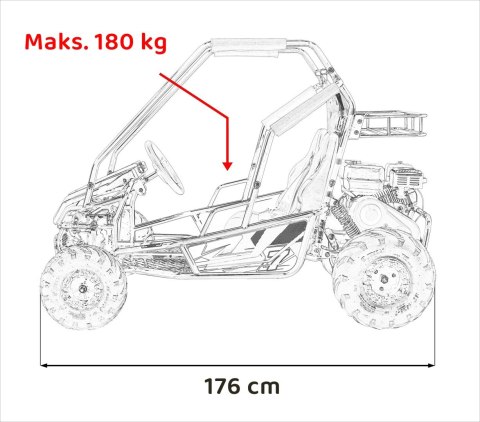 Pojazd BUGGY Spalinowy LUCKY SEVEN Pomarańczowy Pojazd BUGGY Spalinowy LUCKY SEVEN Pomarańczowy