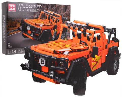 Zestaw Klocków Auto Terenowe Pomarańczowe R/C 790el. Zestaw Klocków Auto Terenowe Pomarańczowe R/C 790el.