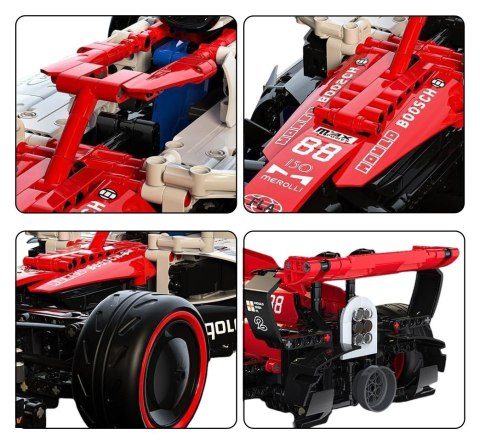 Zestaw Klocków Bolid, formuła 1 - 1185el. Czerwony Zestaw Klocków Bolid, formuła 1 - 1185el. Czerwony
