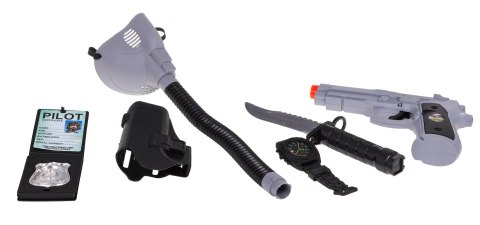 Zestaw Małego Pilota dla dzieci 3+ Interaktywny Pistolet + Regulowany Kask + Kamizelka z Maską Tlenową + Akcesoria Zestaw Małego Pilota dla dzieci 3+ Interaktywny Pistolet + Regulowany Kask + Kamizelka z Maską Tlenową + Akcesoria