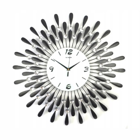 Duży nowoczesny metalowy elegancki zegar 1301 Duży nowoczesny metalowy elegancki zegar 1301