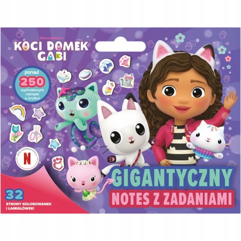 Książka notes łamigłówki Koci Domek Gabi naklejki kolorowanki Trefl KS97610 Książka notes łamigłówki Koci Domek Gabi naklejki kolorowanki Trefl KS97610