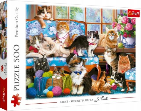 Puzzle Kocia Rodzina Koty 500 elementów Trefl 37425 Puzzle Kocia Rodzina Koty 500 elementów Trefl 37425