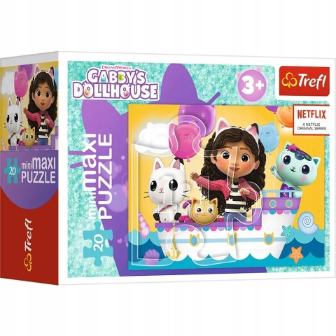 Puzzle 20 MiniMaxi Koci Domek Gabi na łodzi 20 elementów 3+ Trefl 21159 Puzzle 20 MiniMaxi Koci Domek Gabi na łodzi 20 elementów 3+ Trefl 21159
