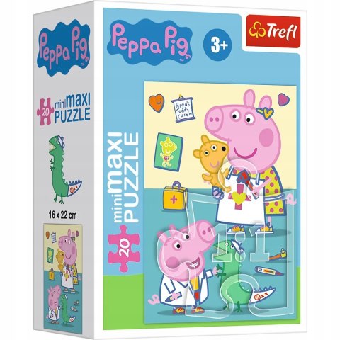 Puzzle 20 miniMAXI Świnka Peppa u lekarza 20 el Peppa Pig 3+ Trefl 21127 Puzzle 20 miniMAXI Świnka Peppa u lekarza 20 el Peppa Pig 3+ Trefl 21127