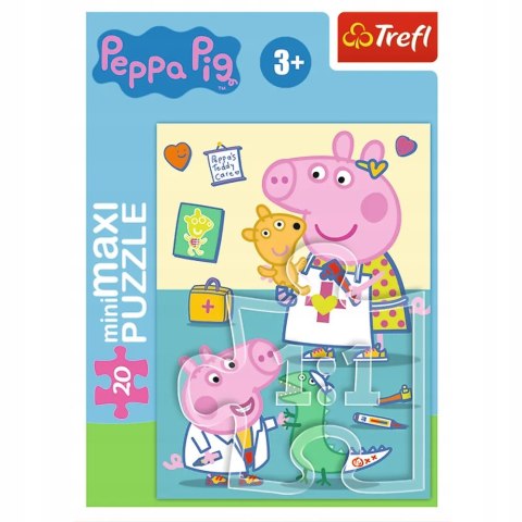 Puzzle 20 miniMAXI Świnka Peppa u lekarza 20 el Peppa Pig 3+ Trefl 21127 Puzzle 20 miniMAXI Świnka Peppa u lekarza 20 el Peppa Pig 3+ Trefl 21127