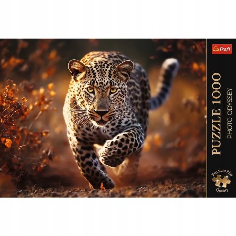 Puzzle Photo Odyssey: Dziki Leopard 1000 elementów Trefl premium plus 10818 Puzzle Photo Odyssey: Dziki Leopard 1000 elementów Trefl premium plus 10818