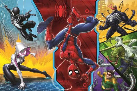 Puzzle Trefl Marvel Spider-Man 100 elementów Do góry nogami 16347 Puzzle Trefl Marvel Spider-Man 100 elementów Do góry nogami 16347