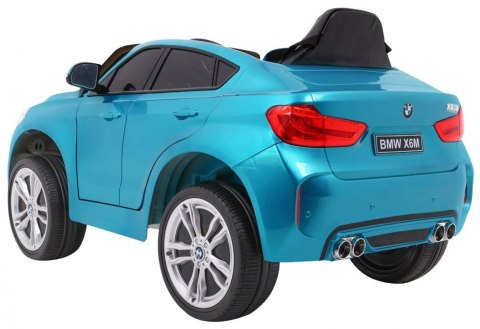 BMW X6M Elektryczne Autko dla dzieci Lakier Niebieski + Pilot + EVA + Wolny Start + Audio + LED
