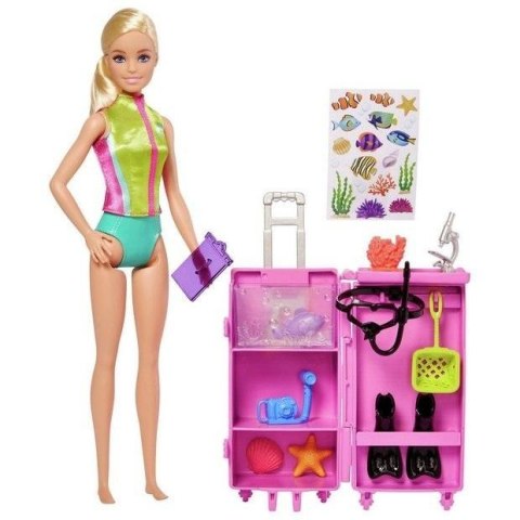 Barbie Kariera Biolożka morska zestaw + lalka Barbie Kariera Biolożka morska zestaw + lalka